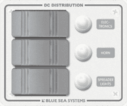Contura Water Resistant 12V DC Circuit Breaker Panel - White 3 Position