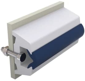 Vinyl rubbing strake, white, TRAP 60 x 38 mm