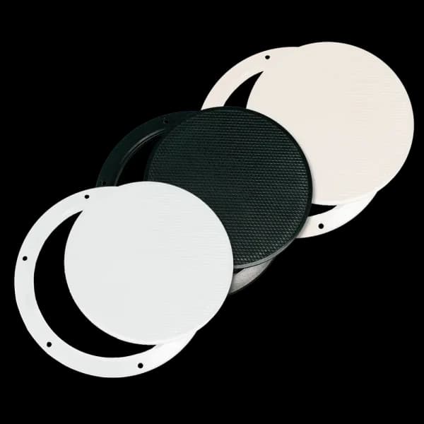 Bomar Gray Series 6″ Dia Round Press-In Molded Deck Plate w/ Non-Skid - Color: Off White