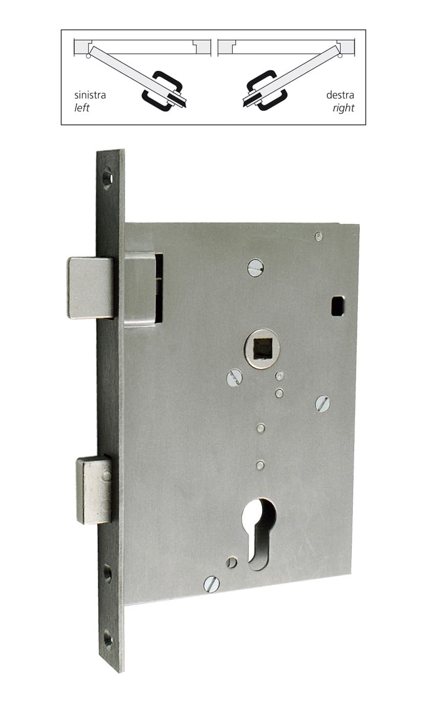 Lock with 1 locking point for doors A60/A0