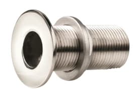 Thru-hull, stainless steel, flush flange, polished finish, G3/4''