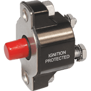 Medium Duty Push Button Reset Only Circuit Breaker - 15A