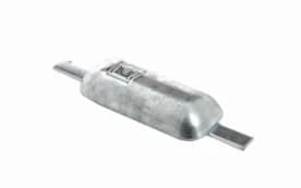 Weld-on hull anode, zinc, 3,0 kg