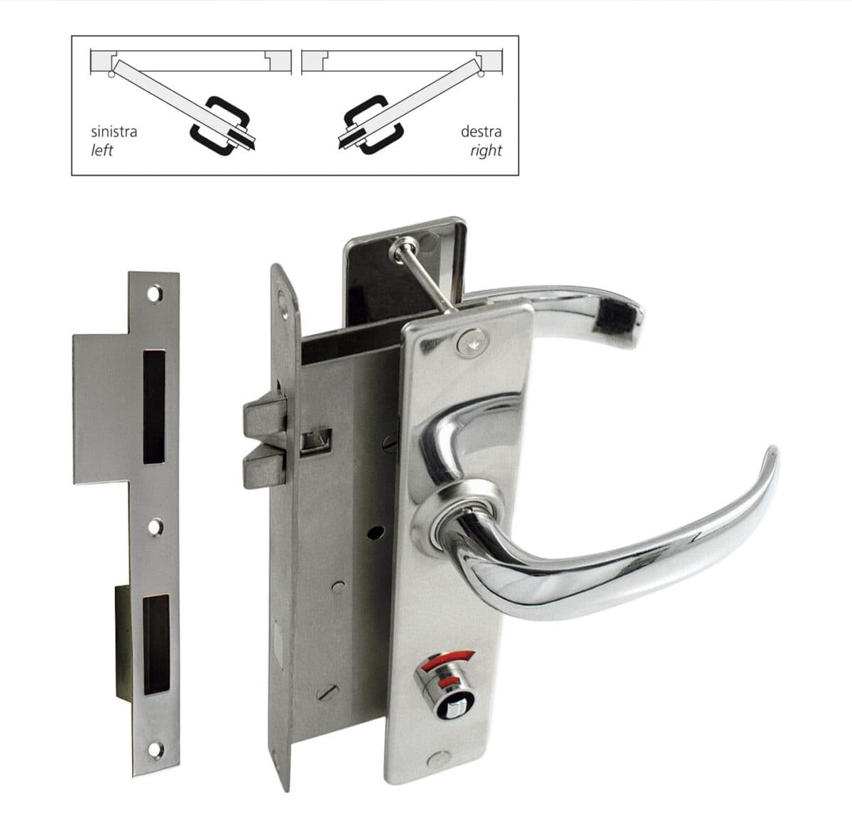 Lock with striking plate