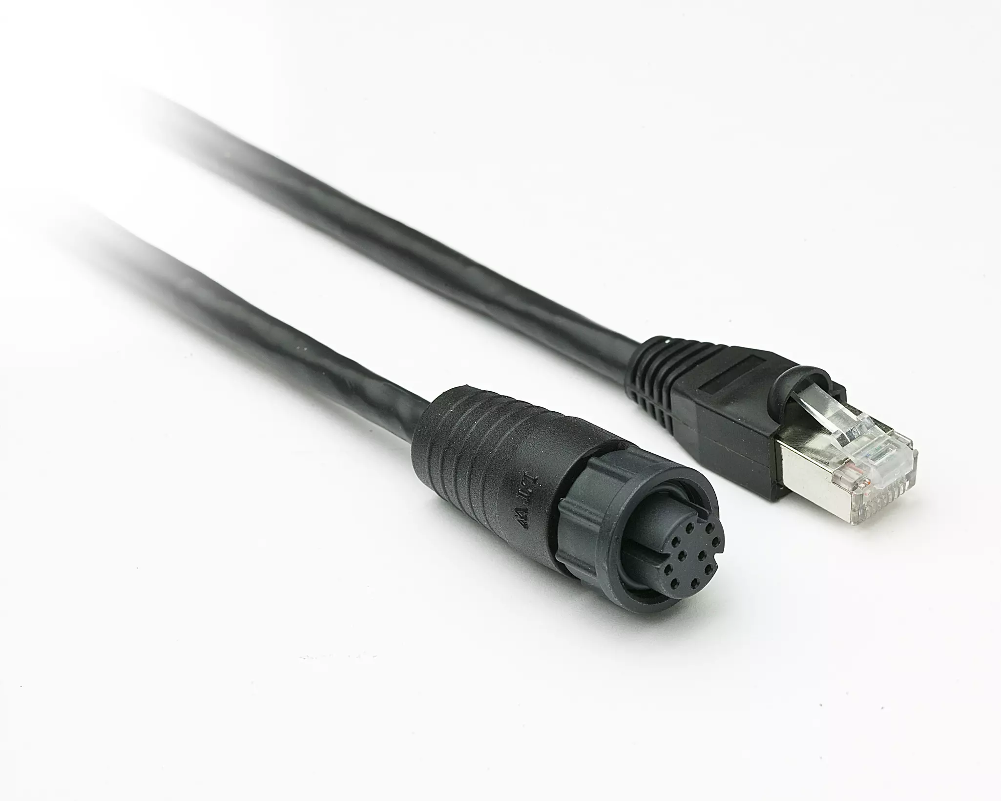30m - Raynet (F), Right Angle to RJ45 (M) Cable