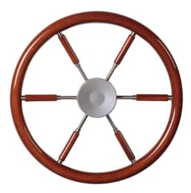 VETUS steering wheel with mahogany rim and spokes, 380 mm - 15"
